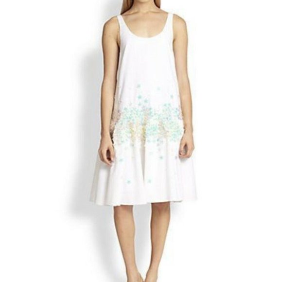 Suno White Sun Dress with Sequins - Picture 11 of 15